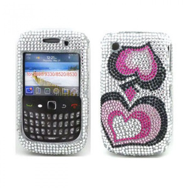 Wholesale BlackBerry 8520 9300 Diamond Case (Heart)